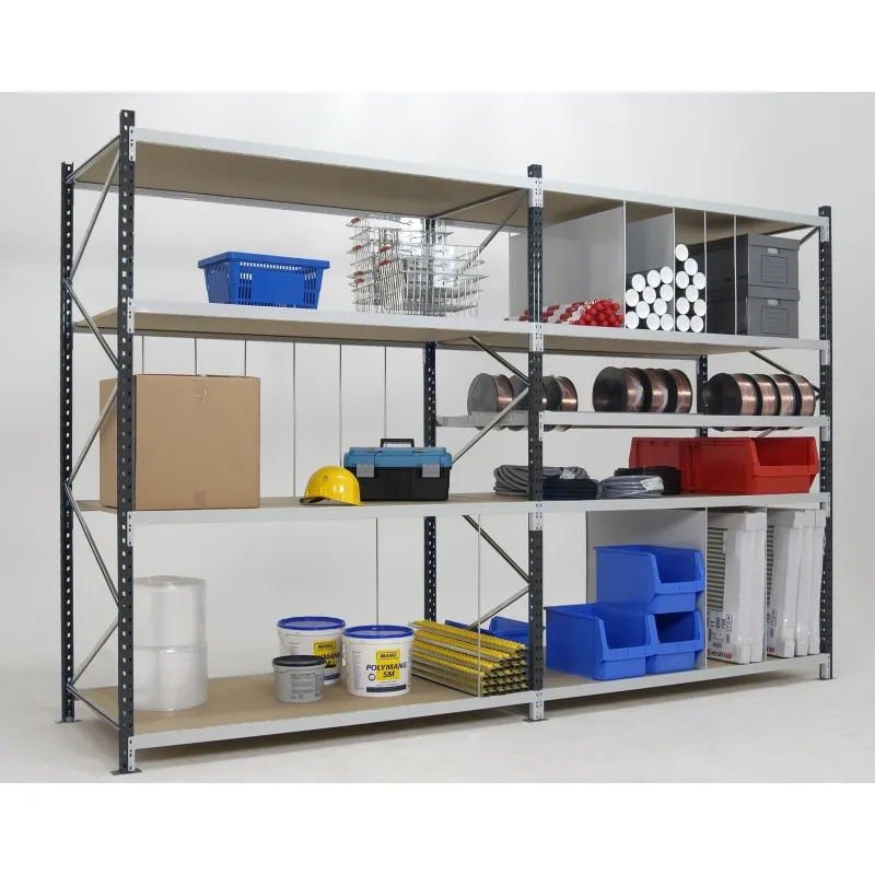 EPSIVOL 4 niveaux element depart et suivant poteaux RAL7024 lisses RAL7035 situation stockage.webp