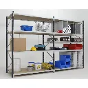 EPSIVOL 4 niveaux element depart et suivant poteaux RAL7024 lisses RAL7035 situation stockage.webp