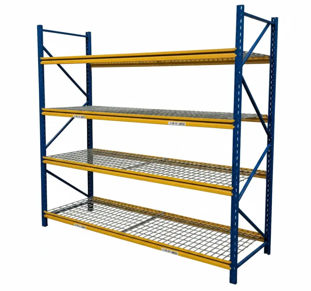 Rayonnage Mi-lourd Stow d'occasion 4 Niveaux Platelages grillagés Occasion