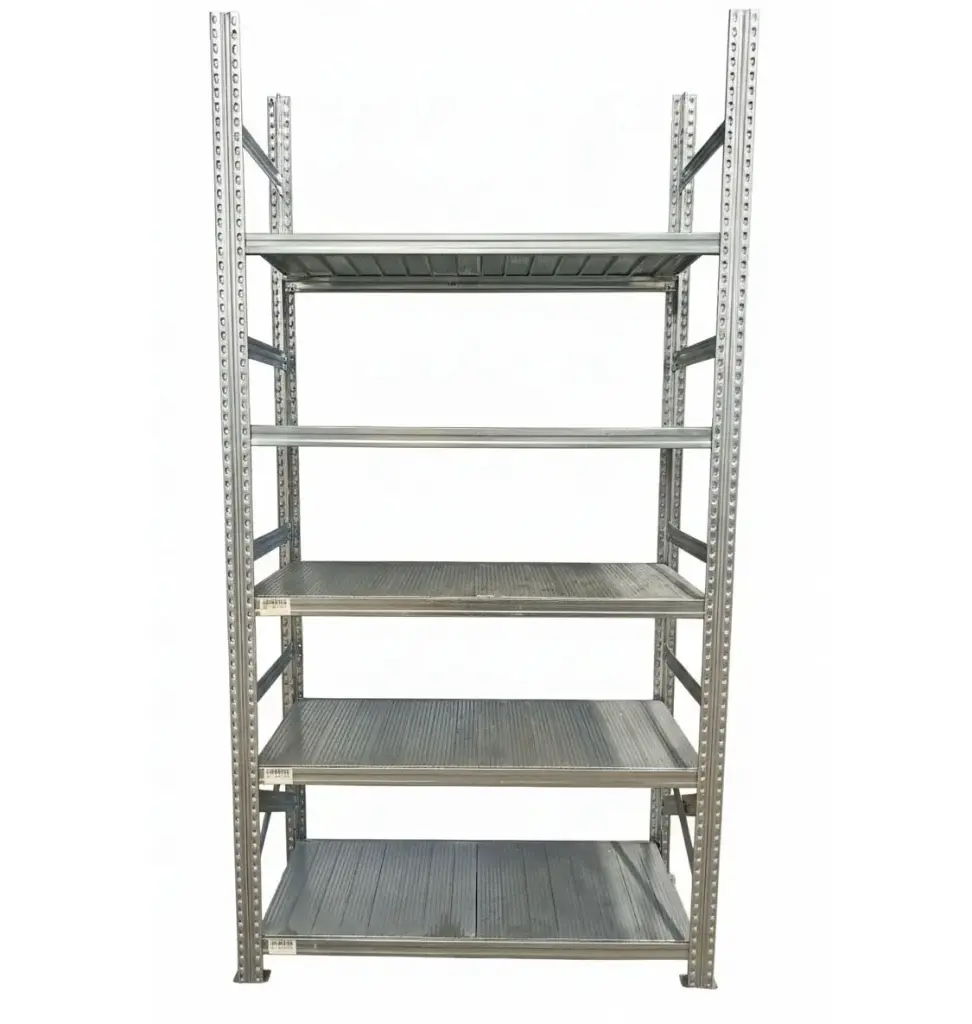 [OCC-LG-MS-2000-1200-500-5NV-DEP] Rayonnage Métallique Metalsystem 5 niveaux de 1200 mm  Profondeur  500 mm 200 Kg par Niv. [occasion] (2000 mm, Départ)
