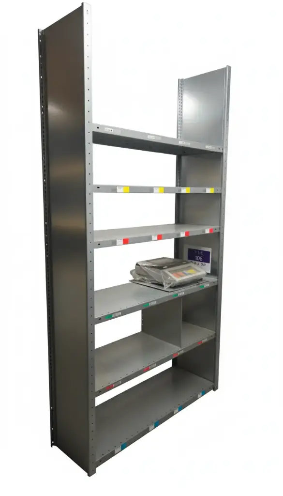 Rayonnage métallique META OCCASION  hauteur 2500 MM -  6 niveaux - Longueur 1300 MM Profondeur 450 MM