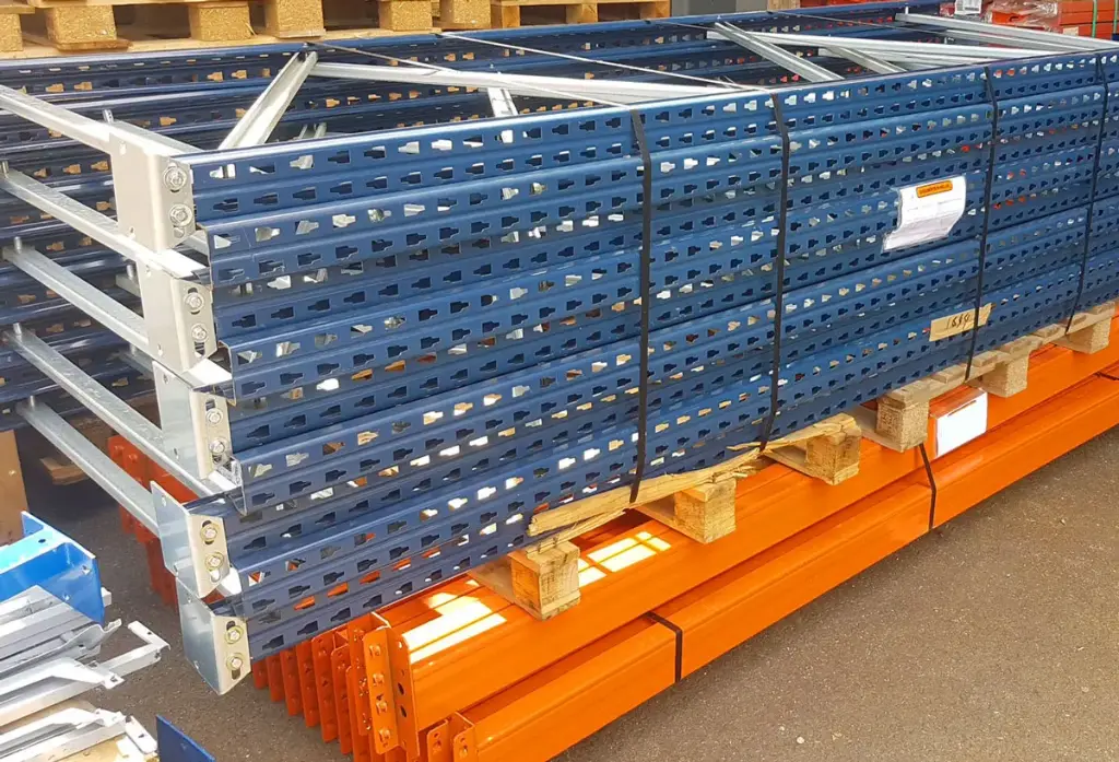 [LOT.MECALUX.10.4500.1000.36.3300] Rayonnage à palettes Occasion MECALUX - 10 Echelles de 4500 mm - Sol+ 2  - Lisses 3300 mm