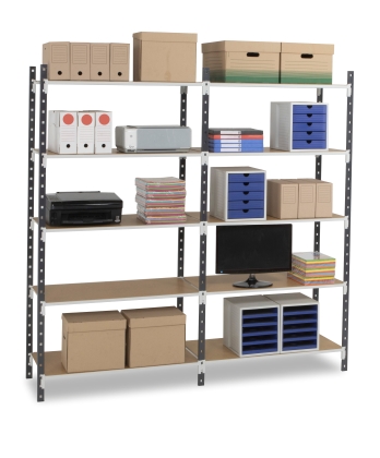 Rayonnage Tubulaire 3 Module(s) / Haut. 1750mm / 4 Niv. / Long. 4610mm / Prof. 600mm /