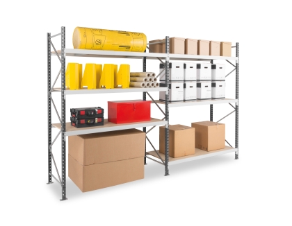 Rayonnage Mi-lourd 2 Module(s) / Haut. 2000mm / 5 Niv. / Long. 2150mm / Prof. 500mm /