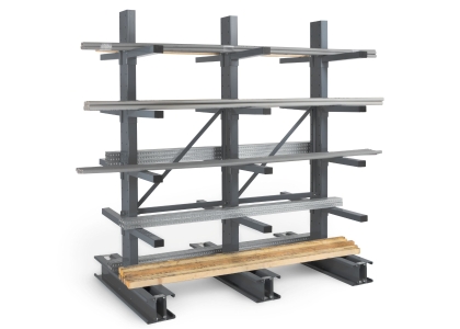 Rayonnage Cantilever 2 Module(s) / Haut. 2500mm / 4 Niv. / Long. 2646mm / Prof. 700mm /