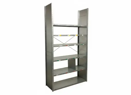 Rayonnage métallique META OCCASION  hauteur 2550 MM -  6 niveaux - Longueur 1300 MM Profondeur 450 MM